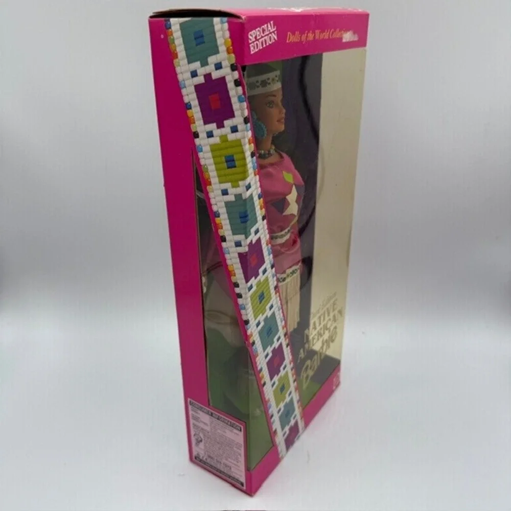 Native American Barbie Dolls of the World 3rd Edition 1993 Mattel 12699 Pink New